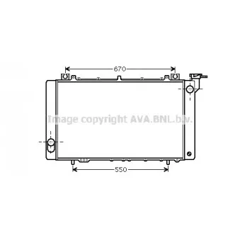 Radiateur, refroidissement du moteur AVA QUALITY COOLING DN2316