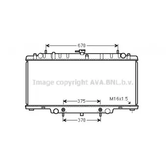 Radiateur, refroidissement du moteur AVA QUALITY COOLING DN2393