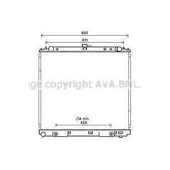 Radiateur, refroidissement du moteur AVA QUALITY COOLING DN2399