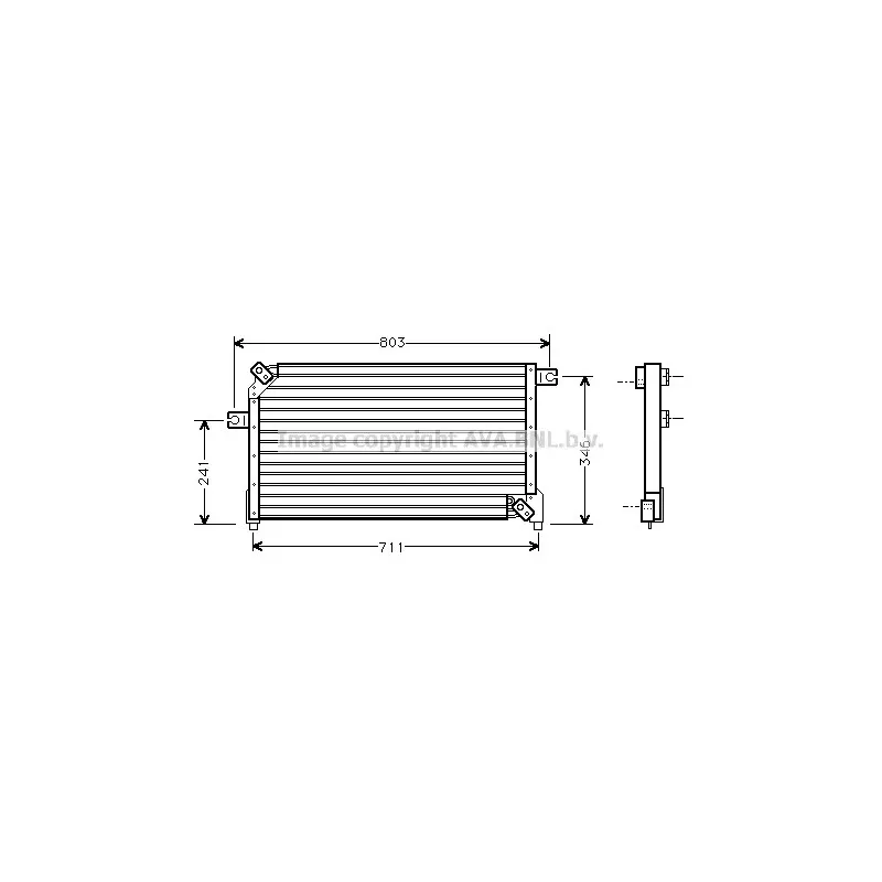 Condenseur, climatisation AVA QUALITY COOLING DN5158