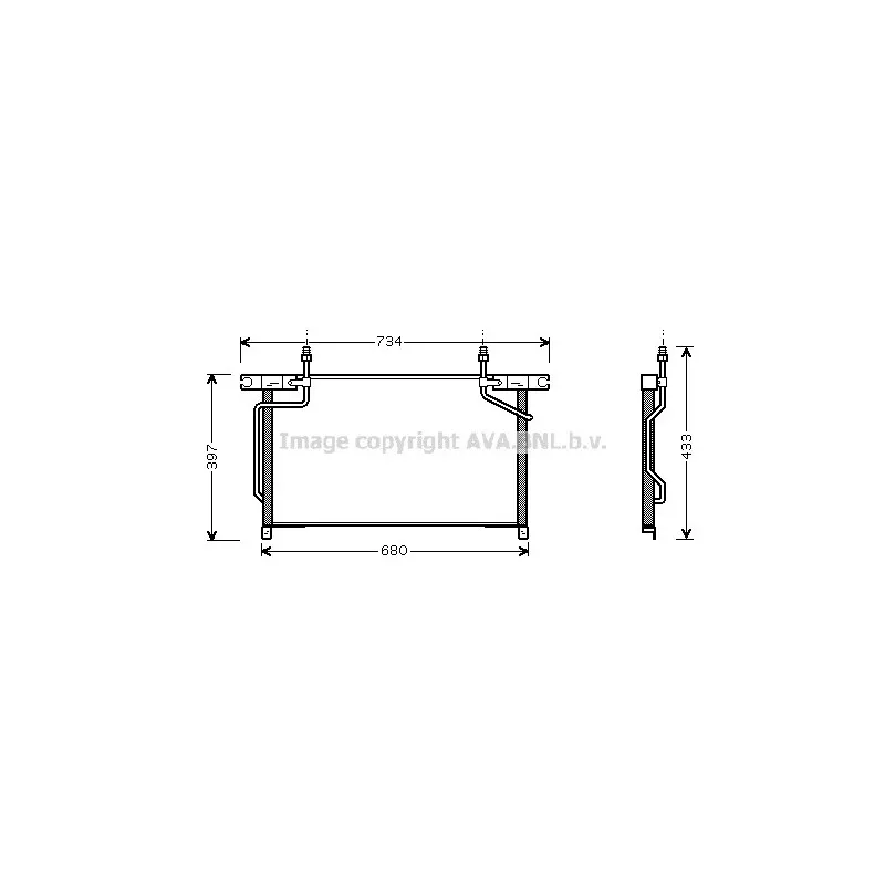 Condenseur, climatisation AVA QUALITY COOLING DN5213