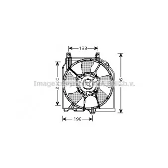 Ventilateur, refroidissement du moteur AVA QUALITY COOLING DN7524