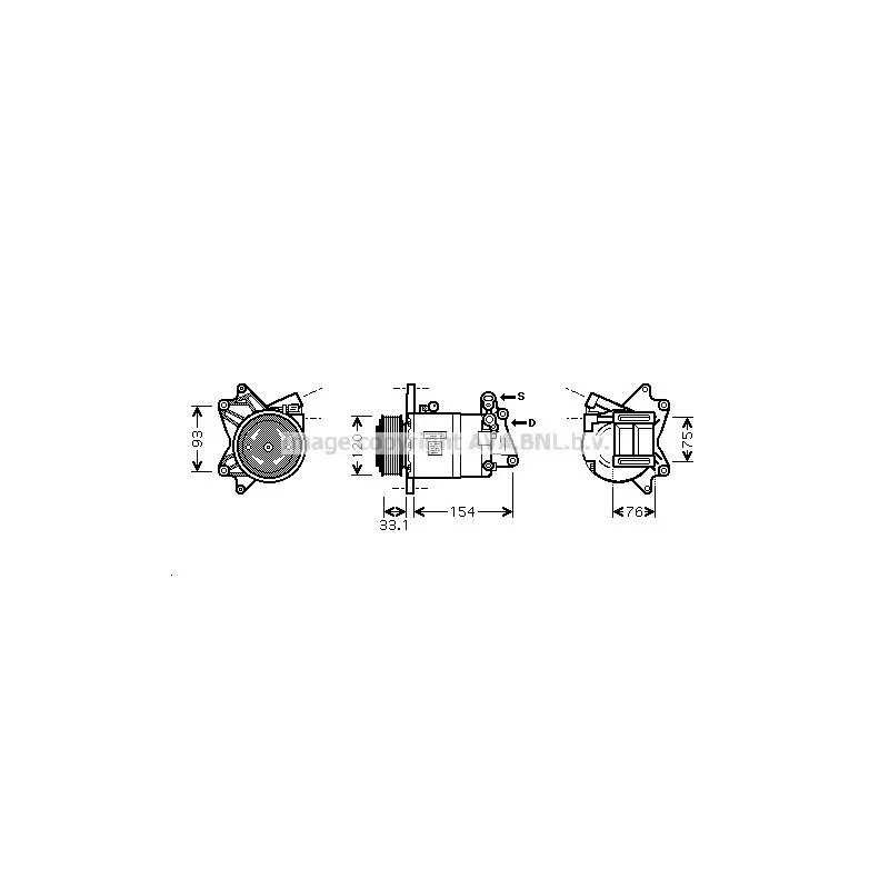 Compresseur, climatisation AVA QUALITY COOLING DNK321