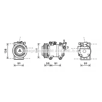 Compresseur, climatisation AVA QUALITY COOLING DNK344