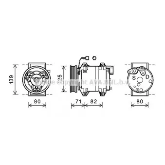 Compresseur, climatisation AVA QUALITY COOLING DNK377