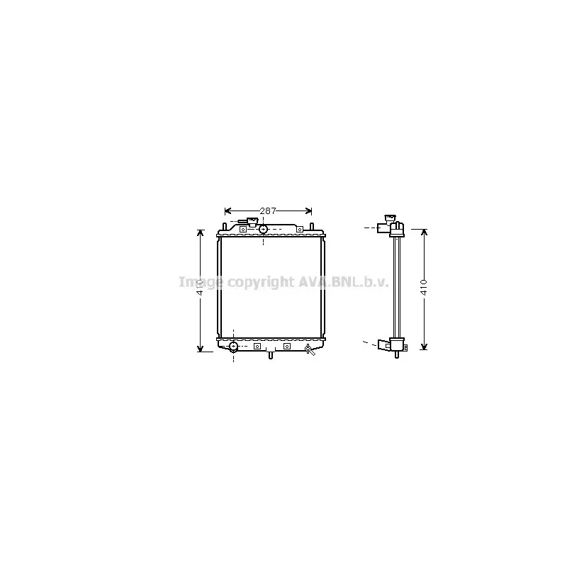 Radiateur, refroidissement du moteur AVA QUALITY COOLING DU2036