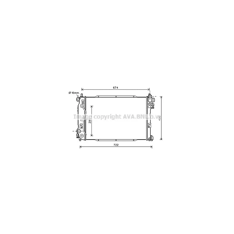 Radiateur, refroidissement du moteur AVA QUALITY COOLING DW2133