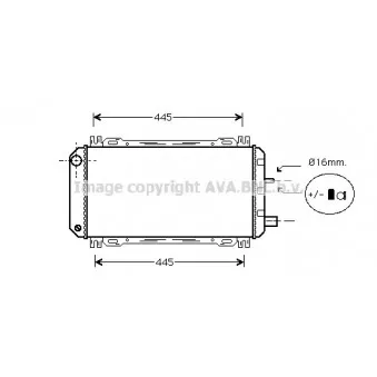 Radiateur, refroidissement du moteur AVA QUALITY COOLING FD2048