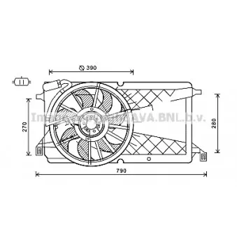 Ventilateur, refroidissement du moteur AVA QUALITY COOLING FD7566