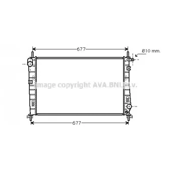 Radiateur, refroidissement du moteur AVA QUALITY COOLING FDA2266