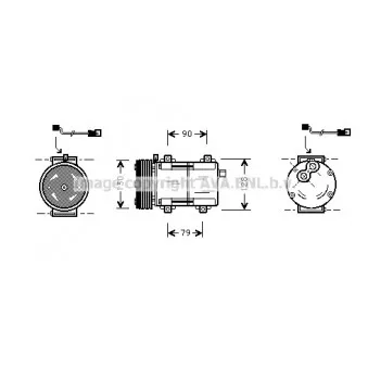 Compresseur, climatisation AVA QUALITY COOLING FDAK280