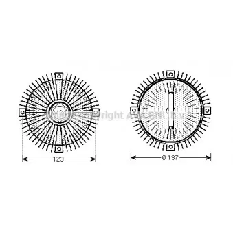 Embrayage, ventilateur de radiateur AVA QUALITY COOLING FDC445