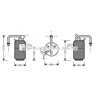 Filtre déshydratant, climatisation AVA QUALITY COOLING FDD331