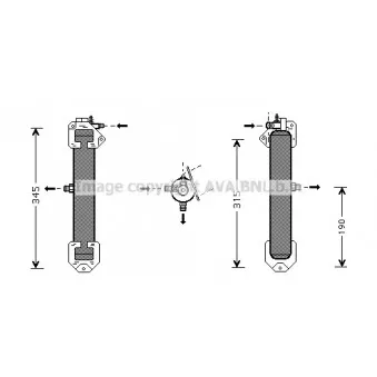 Filtre déshydratant, climatisation AVA QUALITY COOLING FDD383