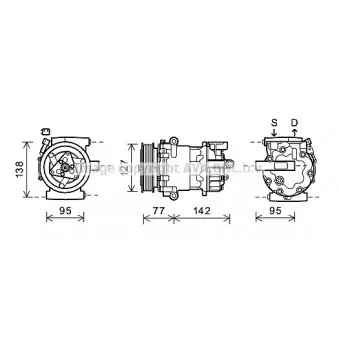 Compresseur, climatisation AVA QUALITY COOLING FDK469