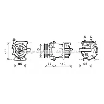 Compresseur, climatisation AVA QUALITY COOLING FDK470