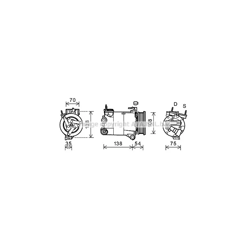 Compresseur, climatisation AVA QUALITY COOLING FDK478