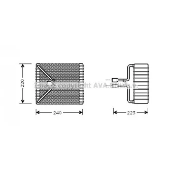 Evaporateur climatisation AVA QUALITY COOLING FDV273