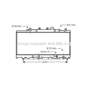 Radiateur, refroidissement du moteur AVA QUALITY COOLING FT2199