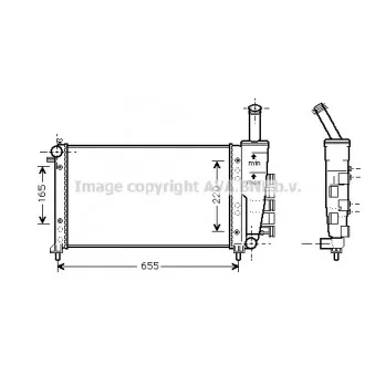 Radiateur, refroidissement du moteur AVA QUALITY COOLING FT2275