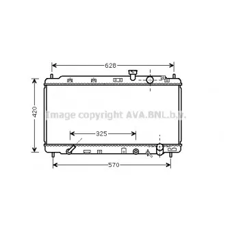 Radiateur, refroidissement du moteur AVA QUALITY COOLING HD2174