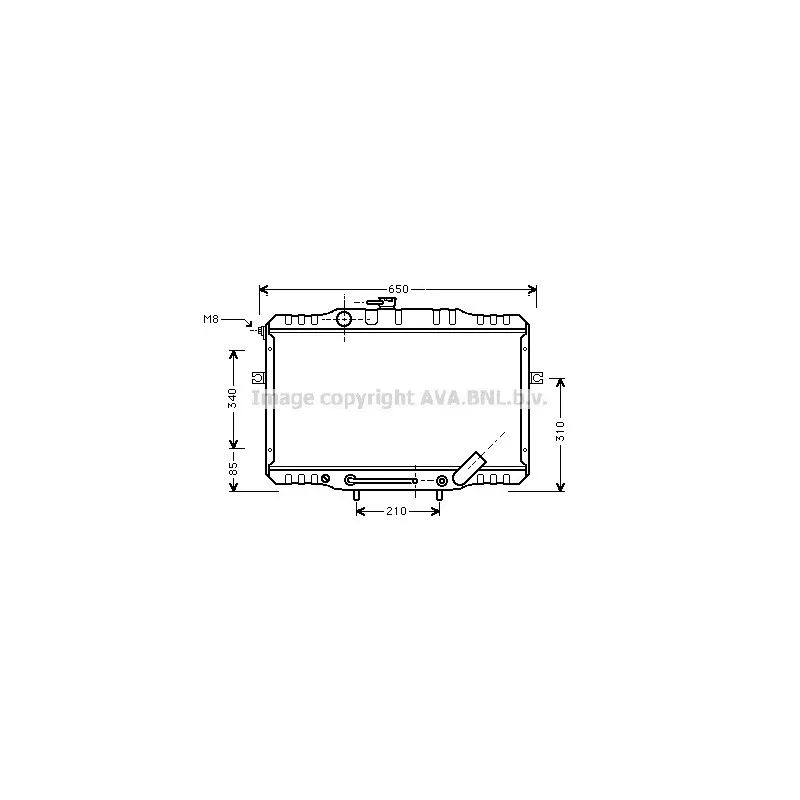 Radiateur, refroidissement du moteur AVA QUALITY COOLING HY2055