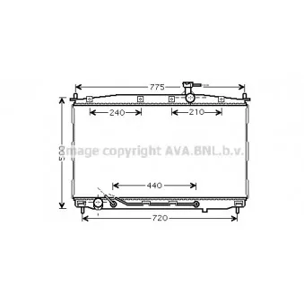 Radiateur, refroidissement du moteur AVA QUALITY COOLING HY2174