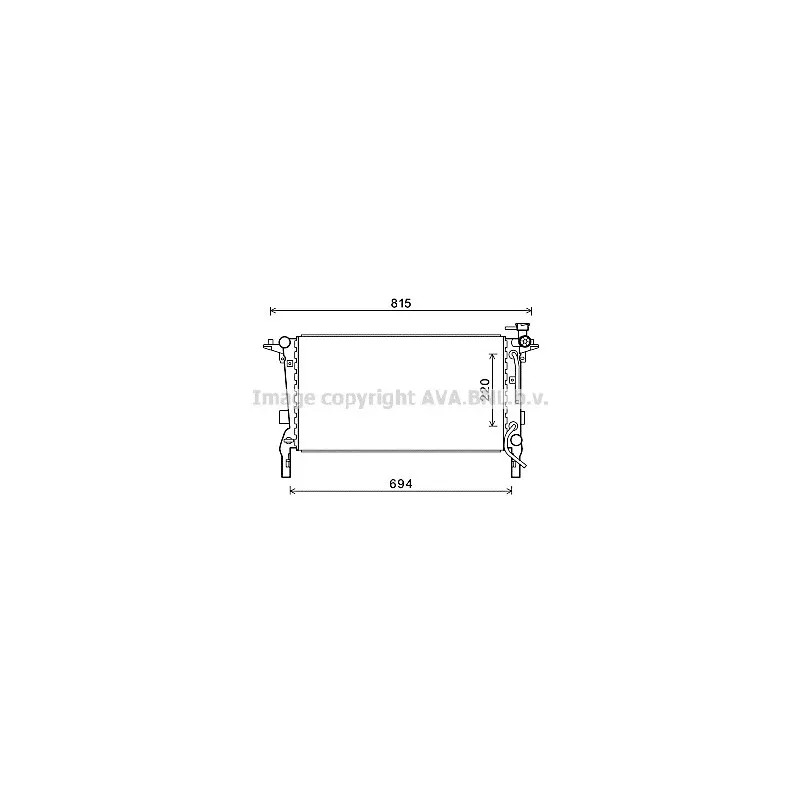 Radiateur, refroidissement du moteur AVA QUALITY COOLING HY2242