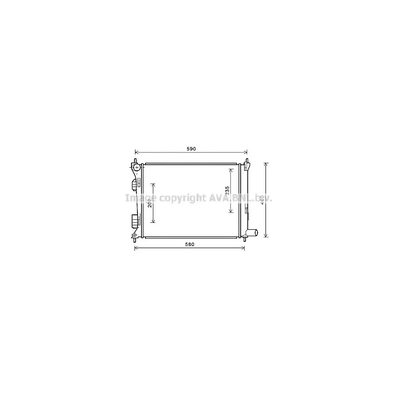 Radiateur, refroidissement du moteur AVA QUALITY COOLING HY2277