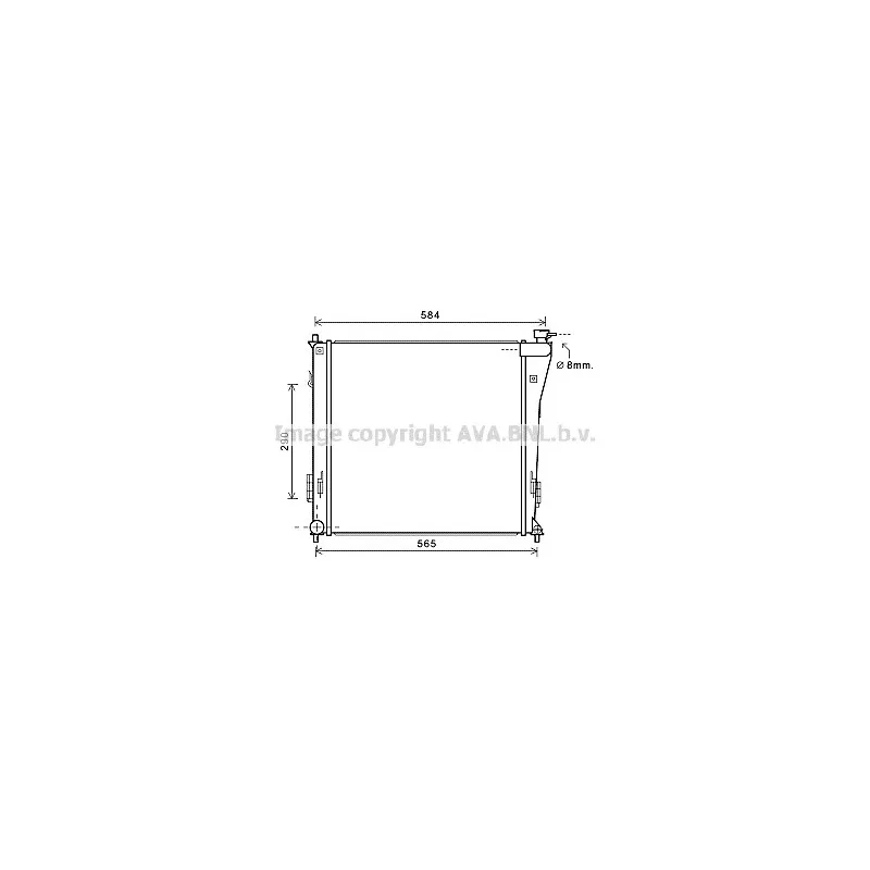 Radiateur, refroidissement du moteur AVA QUALITY COOLING HY2303