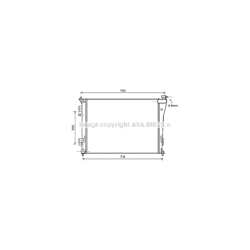 Radiateur, refroidissement du moteur AVA QUALITY COOLING HY2304