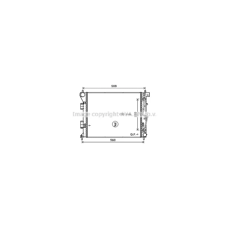 Radiateur, refroidissement du moteur AVA QUALITY COOLING HY2351