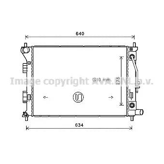 Radiateur, refroidissement du moteur AVA QUALITY COOLING HY2390