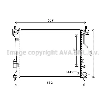 Radiateur, refroidissement du moteur AVA QUALITY COOLING HY2428