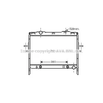 Radiateur, refroidissement du moteur AVA QUALITY COOLING KA2058