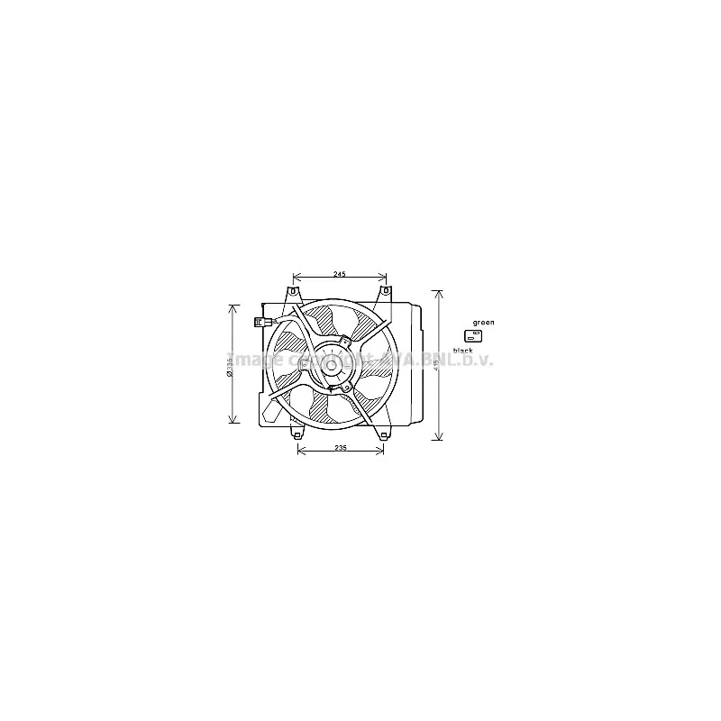 Ventilateur, refroidissement du moteur AVA QUALITY COOLING KA7520