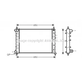Radiateur, refroidissement du moteur AVA QUALITY COOLING LCA2077