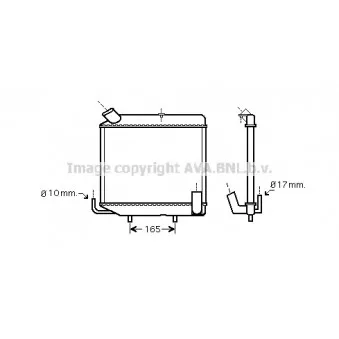 Radiateur, refroidissement du moteur AVA QUALITY COOLING