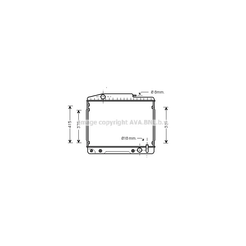 Radiateur, refroidissement du moteur AVA QUALITY COOLING MS2034