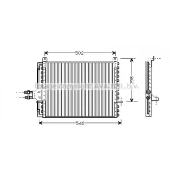 Condenseur, climatisation AVA QUALITY COOLING