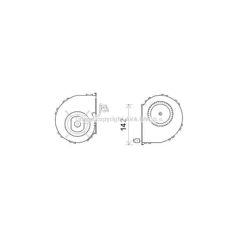 Moteur électrique, pulseur d'air habitacle AVA QUALITY COOLING MS8642