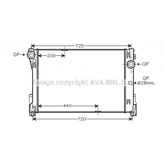 Radiateur, refroidissement du moteur AVA QUALITY COOLING MSA2474