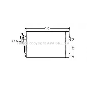 Condenseur, climatisation AVA QUALITY COOLING MSA5484D