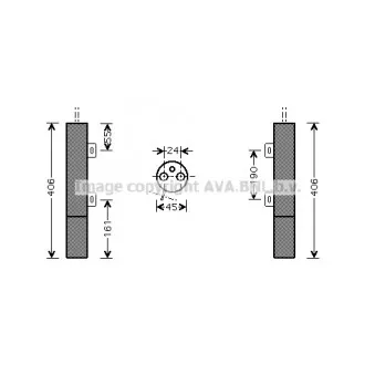 Filtre déshydratant, climatisation AVA QUALITY COOLING MSD090