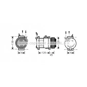 Compresseur, climatisation AVA QUALITY COOLING MSK276