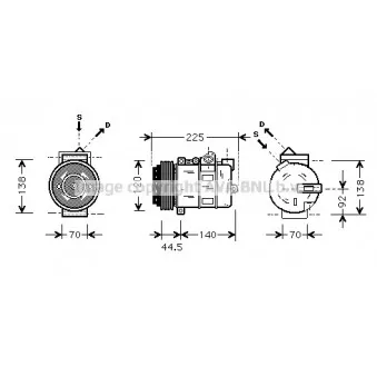 Compresseur, climatisation AVA QUALITY COOLING MSK369