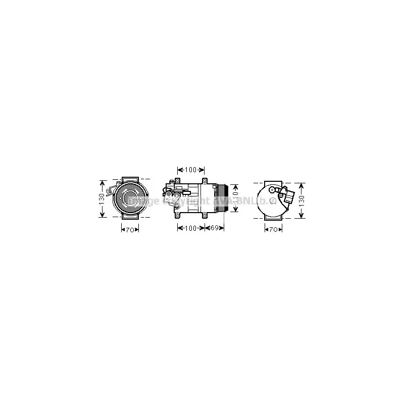 Compresseur, climatisation AVA QUALITY COOLING MSK576