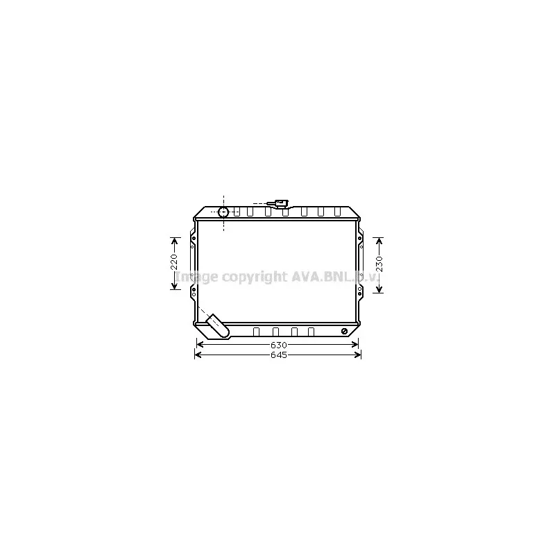 Radiateur, refroidissement du moteur AVA QUALITY COOLING MT2088