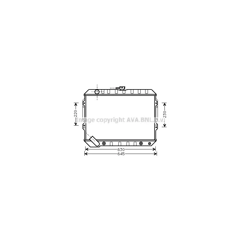 Radiateur, refroidissement du moteur AVA QUALITY COOLING MT2089