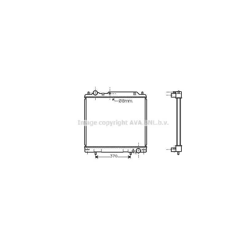 Radiateur, refroidissement du moteur AVA QUALITY COOLING MT2110